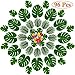 MOMOTOYS 96 Pcs Tropical Party Decorations Supplies Tropical Palm Leaves Hibiscus Flowers Artificial Faux Monstera Leaves Stem Hawaiian Luau TIKI Safari Jungle Beach Aloha Birthday Party Table Decor