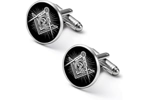 Masonic Freemason Square Compass Men’s Cuff Links Tuxedo Studs Cufflinks for Business Wedding Shirts