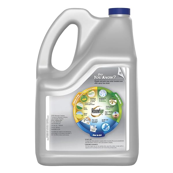 ROUNDUP DUAL ACTION WEED & GRASS KILLER PLUS 4 MONTH PREVENTER REFILL, 1.25 GAL.
