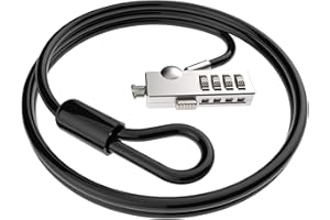 Rudo Computer Combination Lock, Security Slide-Button Lock - for Select HP, Lenovo, Asus, Acer, Dell & Other Devices, Smaller