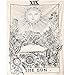 Muses Boutique Tarot Star Tapestry Black and White Wall Hanging Bohemian Hippie Ethnic Wall Art Boho Hippy Queen Bedspread Dorm Decor Yoga Mat Beach Rugs Towel Meditation Tapestries (Sun)