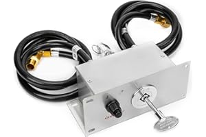 onlyfire All-in-One Natural Gas Fire Pit Ignition System Kit (Includes Electronic Igniter, Key Valve, PVC Hose, Fittings)