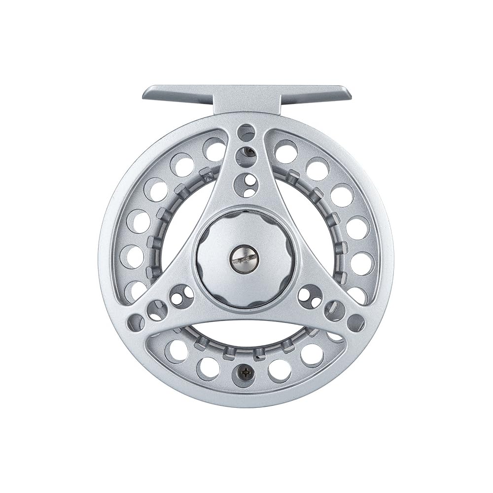 Aluminum Alloy Fly Fishing Reel, Fly Reels for Left & Right Hand River Lake Sea Stillwater Fishing - size # 7/8 (Silver)