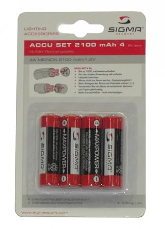 Fahrradbeleuchtung Sigma Batterieset Pava/Smilux (4 Stück)