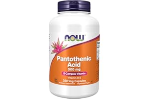 NOW Foods Supplements,Pantothenic Acid (Vitamin B-5) 500 mg,B-Complex Vitamin,250 Capsules