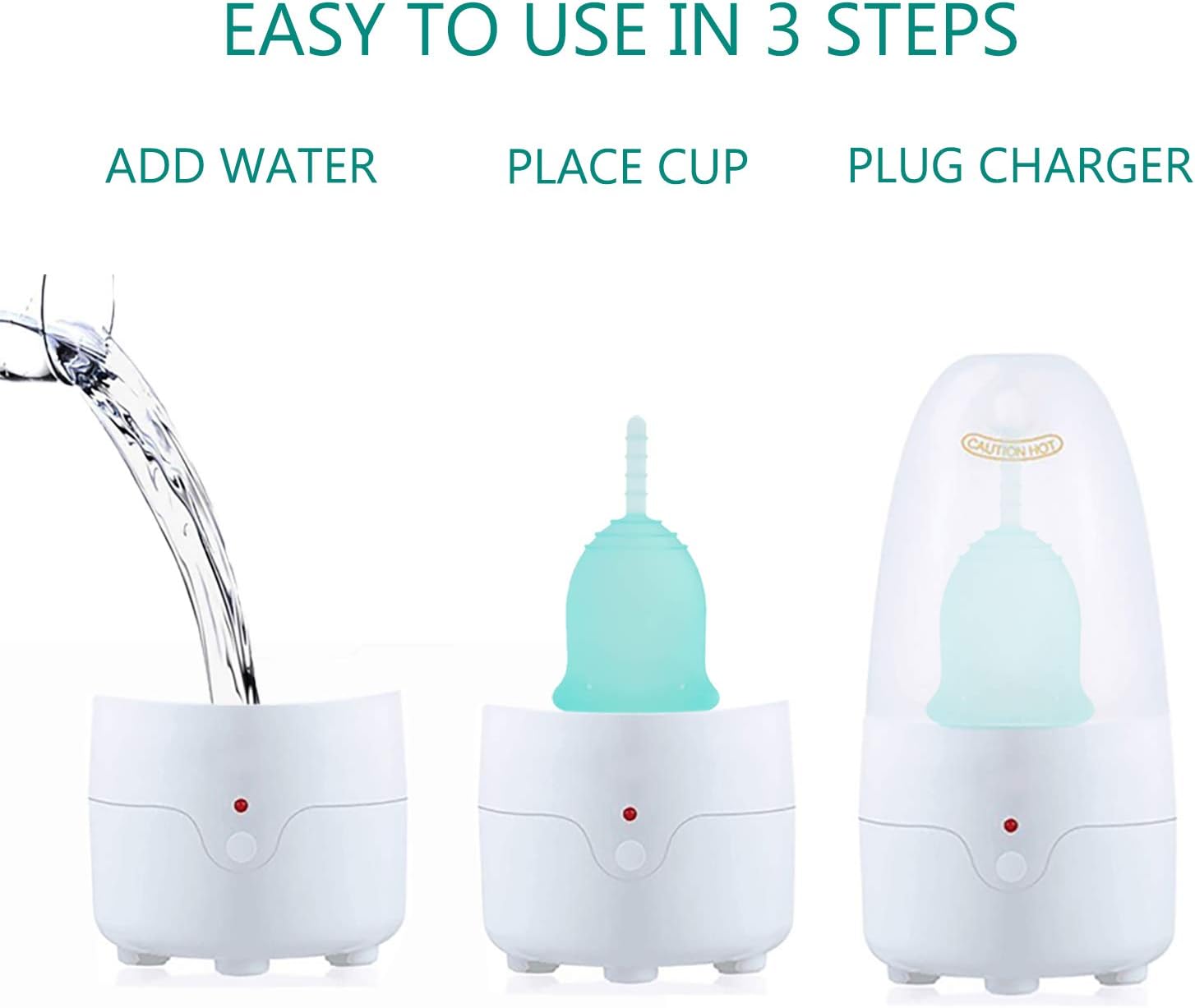 MR.A Menstrual Cup Steamer Machine for Cleaning Menstration Cups in 3 Mins – Nature Fragrance Free Menstrual Cup Wash Kit for Menstrual Disc – A Alternative Solution for Any Period Cup On Travel: Health & Personal Care