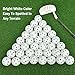 AQUEENLY 50 Pack Practice Golf Balls - Airflow Hollow 5 inch Mini Wiffle Golf Balls Plastic for Driving Range, Swing Practice, Indoor Simulators, Outdoor & Home Use(White)