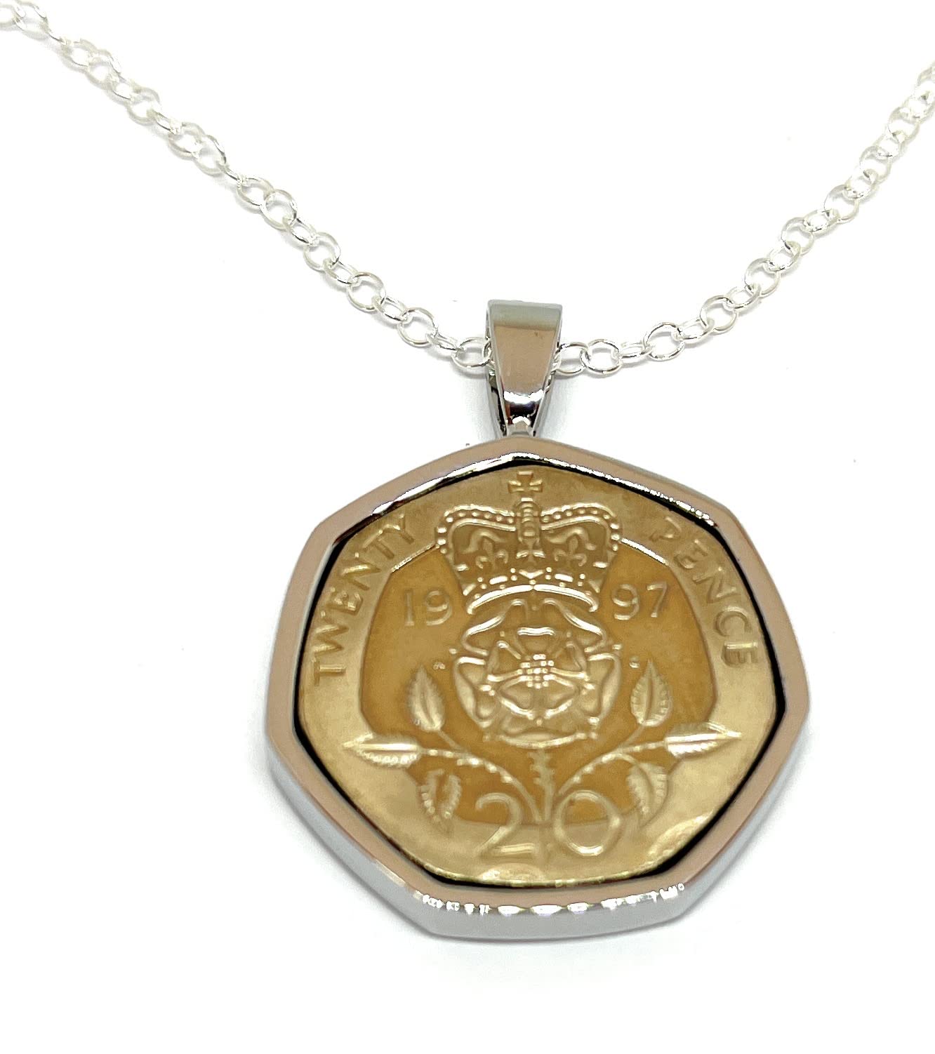 1997 29th Birthday/Anniversary 20p pence coin Pendant - 20 pence Pendant from 1997 for a 29th Birthday