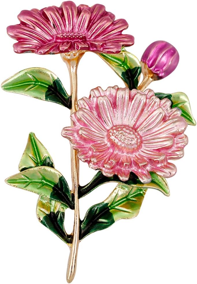 YAZILIND Fashion Daisy Flower Brooch Pins Women Breastpin Corsage Girls Jewellery