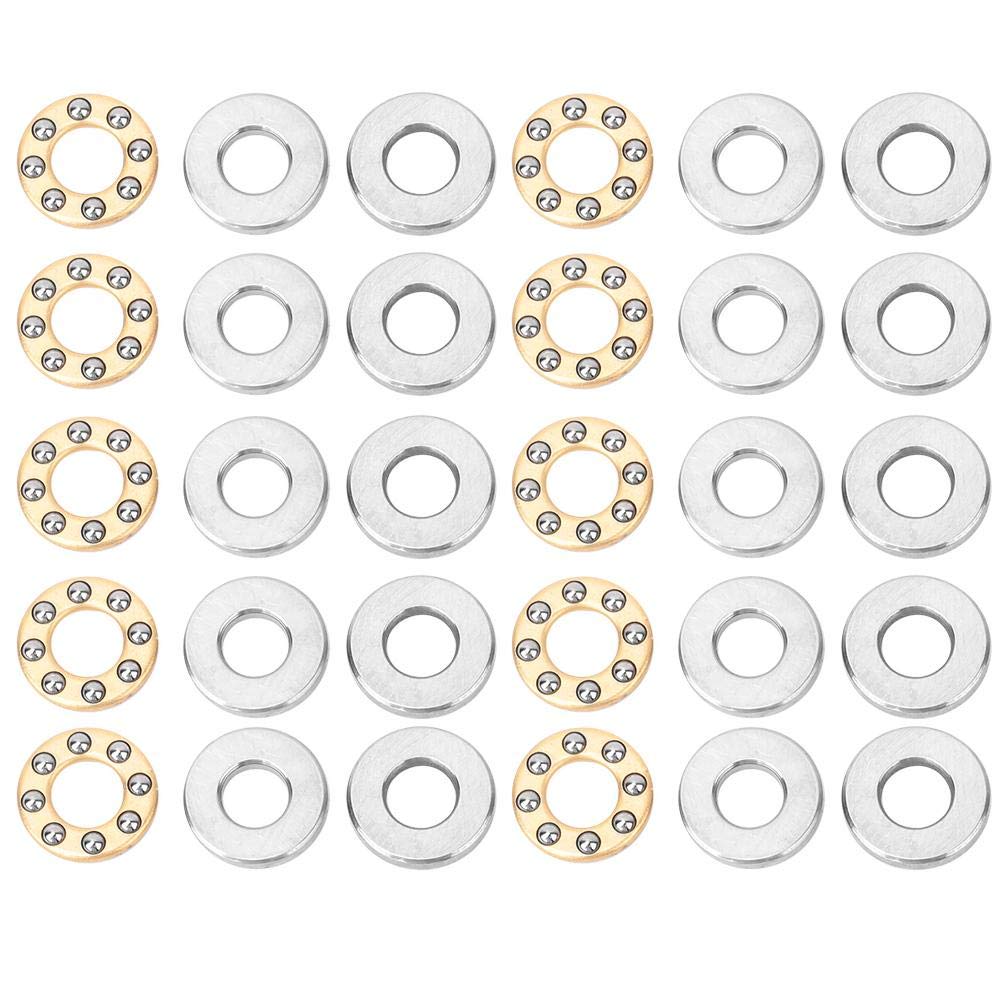 10pcs Thrust Bearing,High Precision Miniature Thrust Ball Bearings, Flat Steel Bearings Set,Axial Ball Thrust Bearing(F4-9M 4 * 9 * 4mm)
