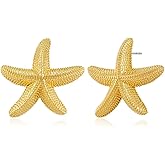 Starfish Earrings Gold Seashell Earrings Summer Vacation Gifts for Women Trending Jewelry