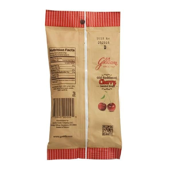 GILLIAM OLD FASHIONED CHERRY FLAVORED SANDED DROPS (4.5 OZ. BAG) (CHERRY, 4.5 OUNCE)