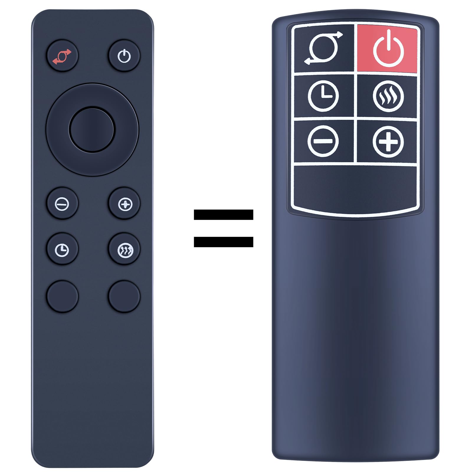 TCNOUMT Replacement remote control fit for LASKO CT22445-1 Ceramic Tower Haeter, 6 Button, Black