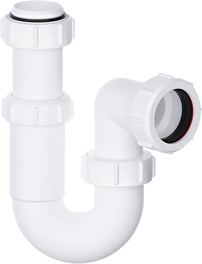 PlumbEZ Adjustable Swivel P Trap 40mm Telescopic Waste Kit