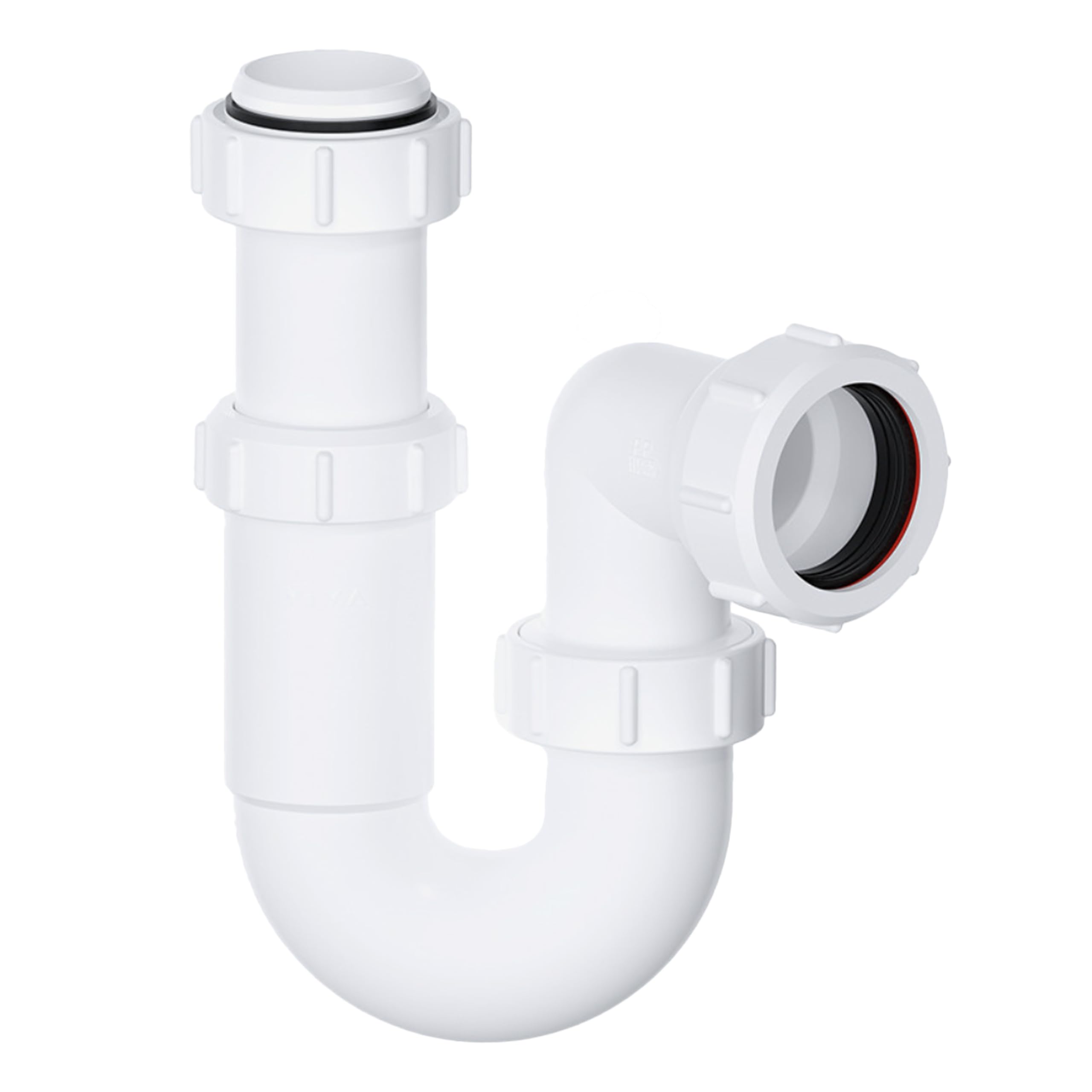 Adjustable Swivel P Trap with Anti-Slip Ring, Telescopic Sink Trap, 40mm (1.1/2") Multi-fit Sink Waste Kit, BS EN2574-1 Compliant Waste Pipe U Bend