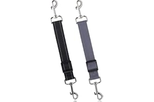 Qianyu 2 Pack Dog Collar Safety Clips Adjustable Prong Collar Backup Clasp Leash Connector Reflective Nylon Double Ended Clasp Leash Clips for Pet Dog Puppies Harness Collar Companion Safety Clip