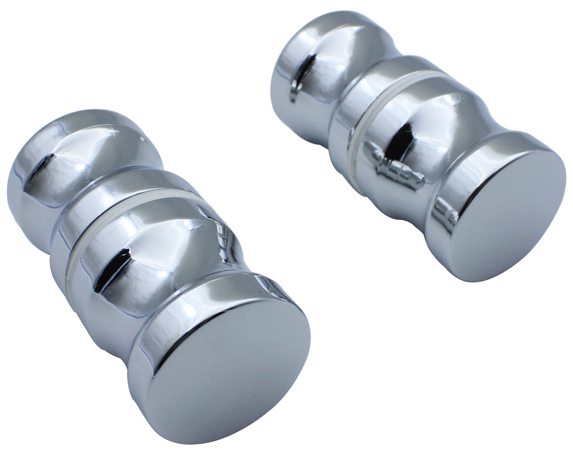 KEABATH Shower Door knob Handle 2 Pairs Round Chrome Glass Door Pull knob Replacement for Shower Enclosure, Shower Bath Screen Door knobs Replacement