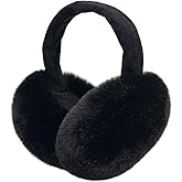 Kedofe Women Winter Earmuffs Adjustable Faux Fleece Ear muffs Foldable Furry Cute Girl Ear Warmer for Cold Outdoor