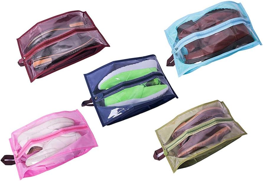 30 Borse Scarpe Viaggio Impermeabili - 3 Misure Con Coulisse, Trasparenti, Risparmio Spazio - Foto 5