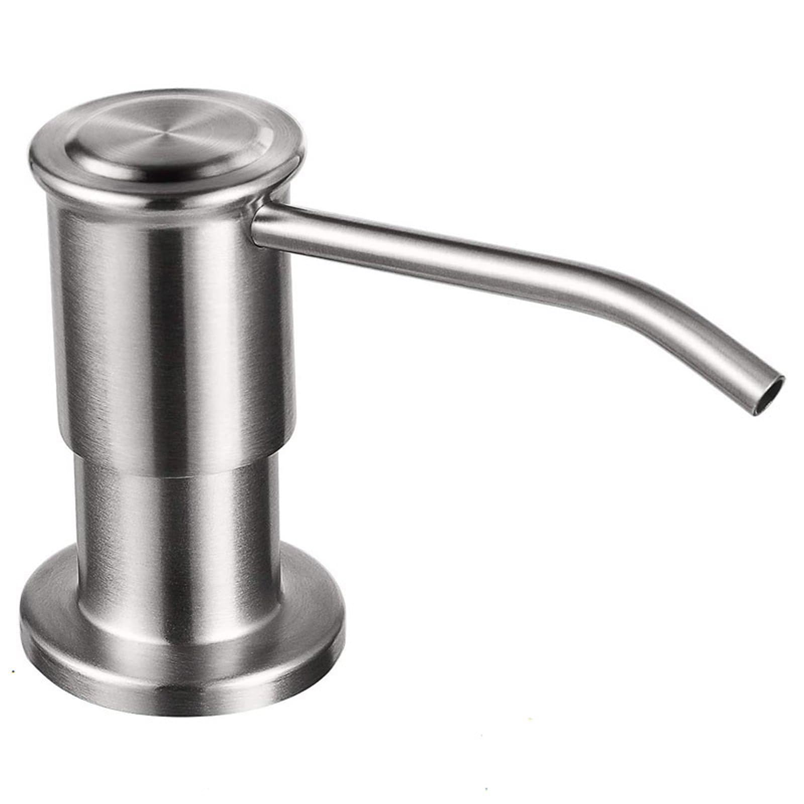 Maizoon Built-in Soap Dispenser for Kitchen 304 Stainless Steel Pump Head with 500ML/17OZ Bottle and 100CM/39Inches Extension Tube Dish Soap Hand Lotion Dispenser Brushed Silver