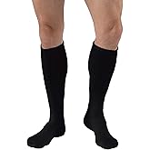 JOBST SensiFoot Diabetic Compression Socks for Men and Women 8-15 mmHg with Seamless Toe and Moisture Management - Extra Padding in Toe, Foot, and Heel Area - Knee High - Closed Toe - Black, X-Large