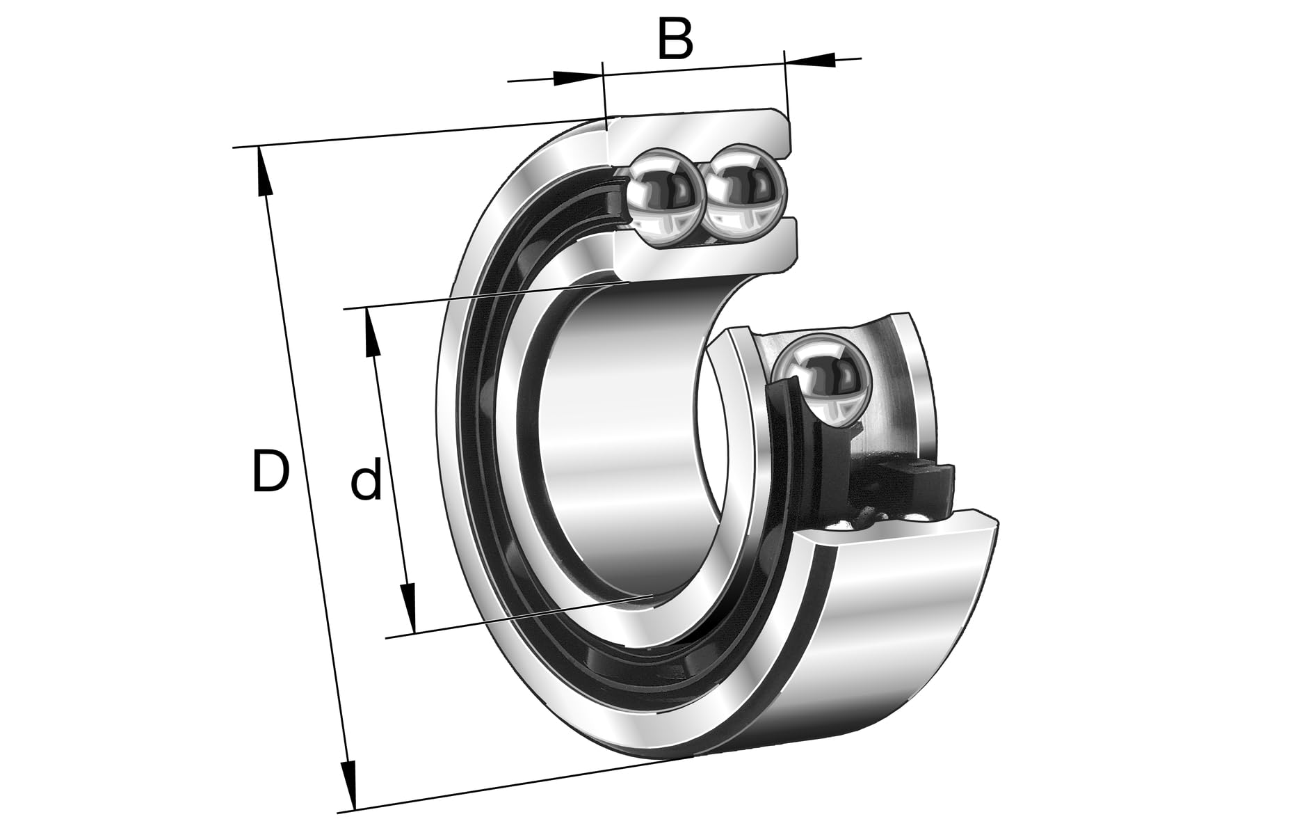 FAG 3218-M Double Row Angular Contact Bearing