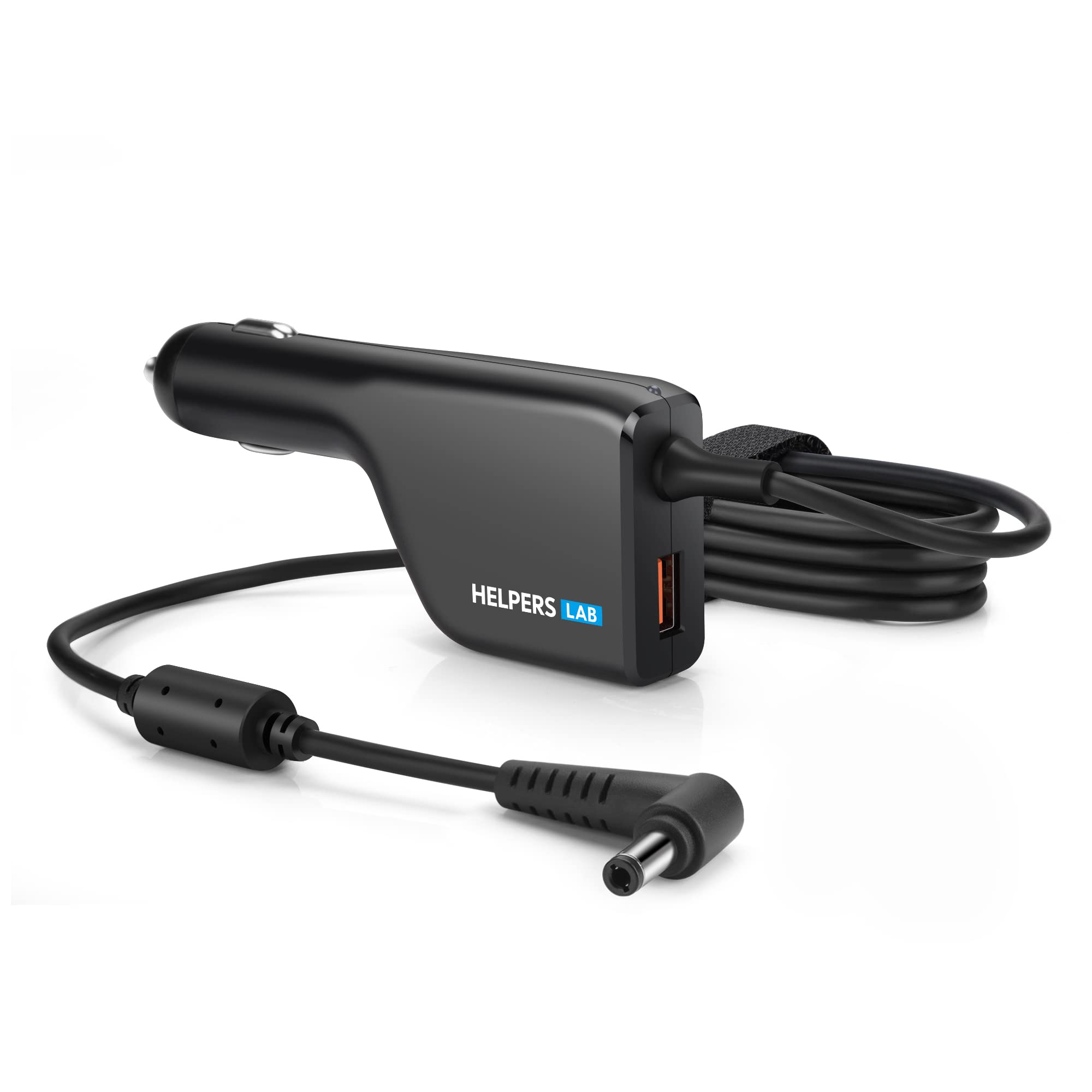 HELPERS LAB 20V 3.25A 4.5A 65W 90W Car Charger for Lenovo Laptops: 5.5 * 2.5mm Tip, USB QC3.0 Fast Charging, Compatible with Lenovo IdeaPad V Y Z Series