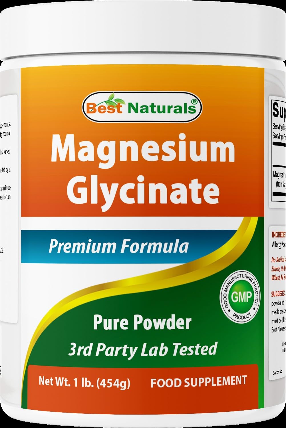 Best Naturals Magnesium Glycinate Powder - 1 Pound (1 LB (Pack of 1))