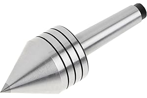 LeuMuas MT2 Heavy Duty Live Center Morse Taper Wood Lathe Carbide Tipped, 12MM Carbide Tip CNC with 60 Degree Point