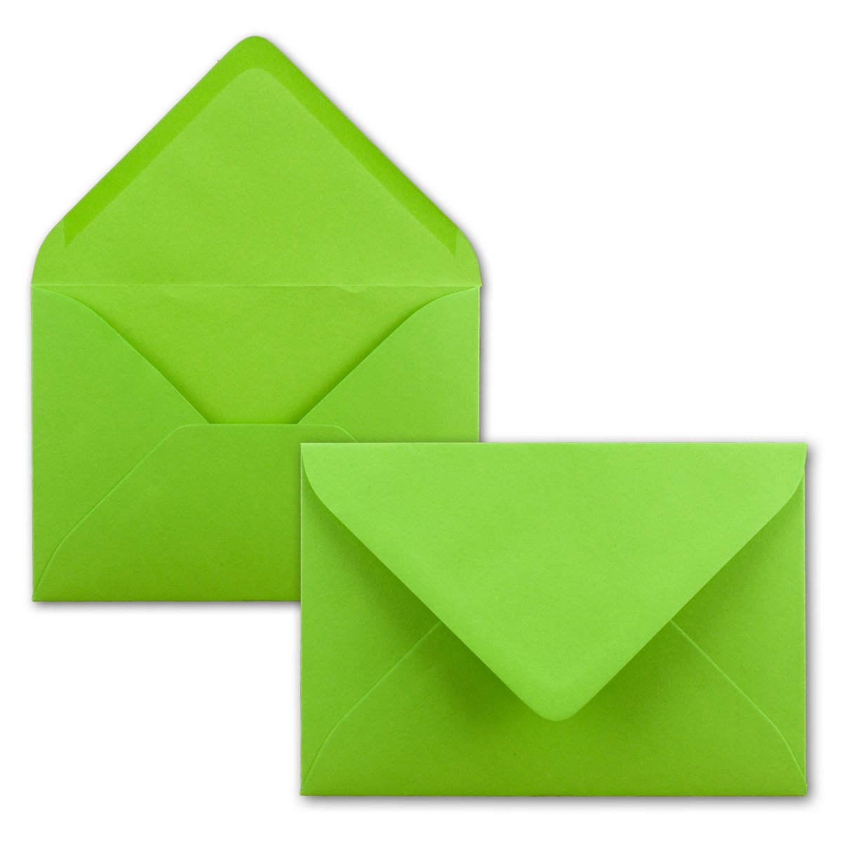 100 Pieces // DIN C5 envelopes, Heavy Quality, Very Stable, 110 g/m², 220 x 154 mm, Wet Glue, Pointed Flap, Colour: Light Green. — image 1