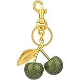 Cherry keychain,cute bag charms for purse and handbag accessories, gifts for women