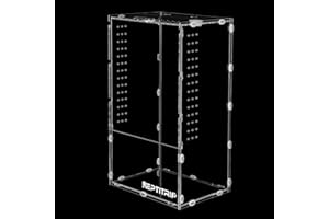 REPTITRIP Jumping Spider Enclosure, Tarantula Larvae Enclosure 6x8x14, Spider Terrarium, Acrylic Terrarium for Arthropods, Spiders and Insects