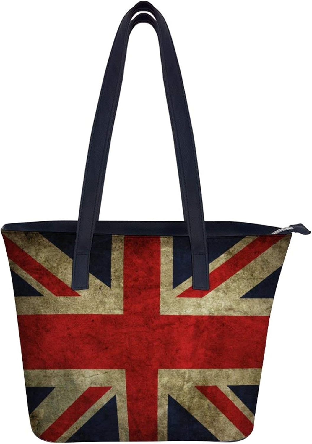 England United Kingdom British Flag Large Tote Bags Leather Women