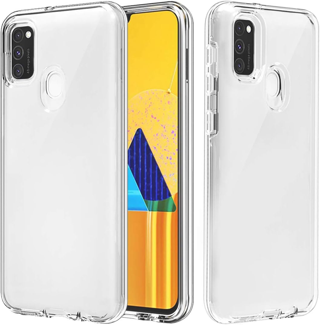 SHUYIT Samsung Galaxy M30s Case, Ultra Slim Hybrid Clear Silicone Cover Hard PC + Soft TPU Shockproof Bumper Case Full Protective Phone Cover for Samsung Galaxy M30s Shell