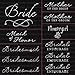 Jubilee Wedding Pack 11 Pc Bride Iron on Rhinestone Crystal T-shirt Transfers By Jubilee Rhinestones