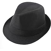 Queenbox Child Linen Fedora Hat Boy Girl Jazz Cap Kids Straw Sun Cowboy Hat