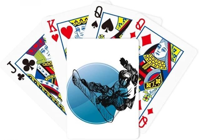 Amazon Diythinker ウィンタースポーツ スキー イラスト パターン ポーカー マジックカード 楽しいボードゲーム カードゲーム トランプ おもちゃ