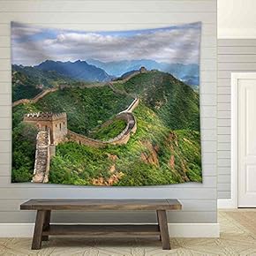 Beijing Great Wall of China - Fabric Wall Tapestry Home Decor - 51x60 inches