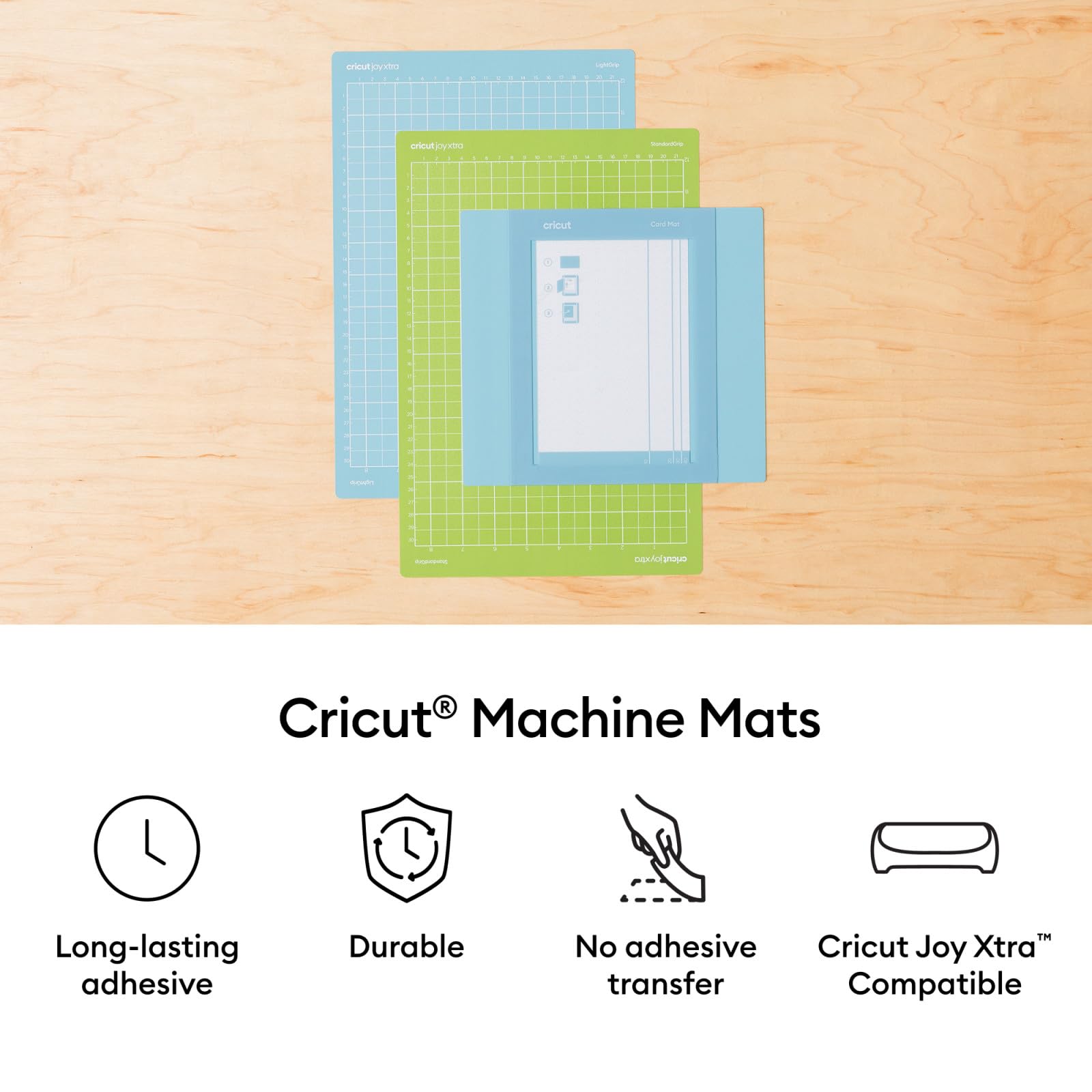 Cricut Mat Variety Pack (4 Count, 8.5in x 12in) - for Joy Xtra Machine - Includes 2 StandardGrip & 2 LightGrip