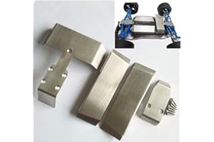 4pcs Stainless Steel Skid Plate Protector 4pcs for 1/16 Mini E Revo Summit Slash VXL