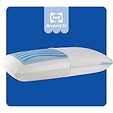 Sealy Dreamlife King Size Memory Foam Cooling Pillow with SealyChill Cooling Gel, Removable Machine-Washable Cover, Made in the USA, White
