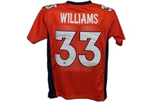 DENVERAUTOGRAPHS Javonte Williams Autographed/Signed Pro Style Orange XL Jersey BAS