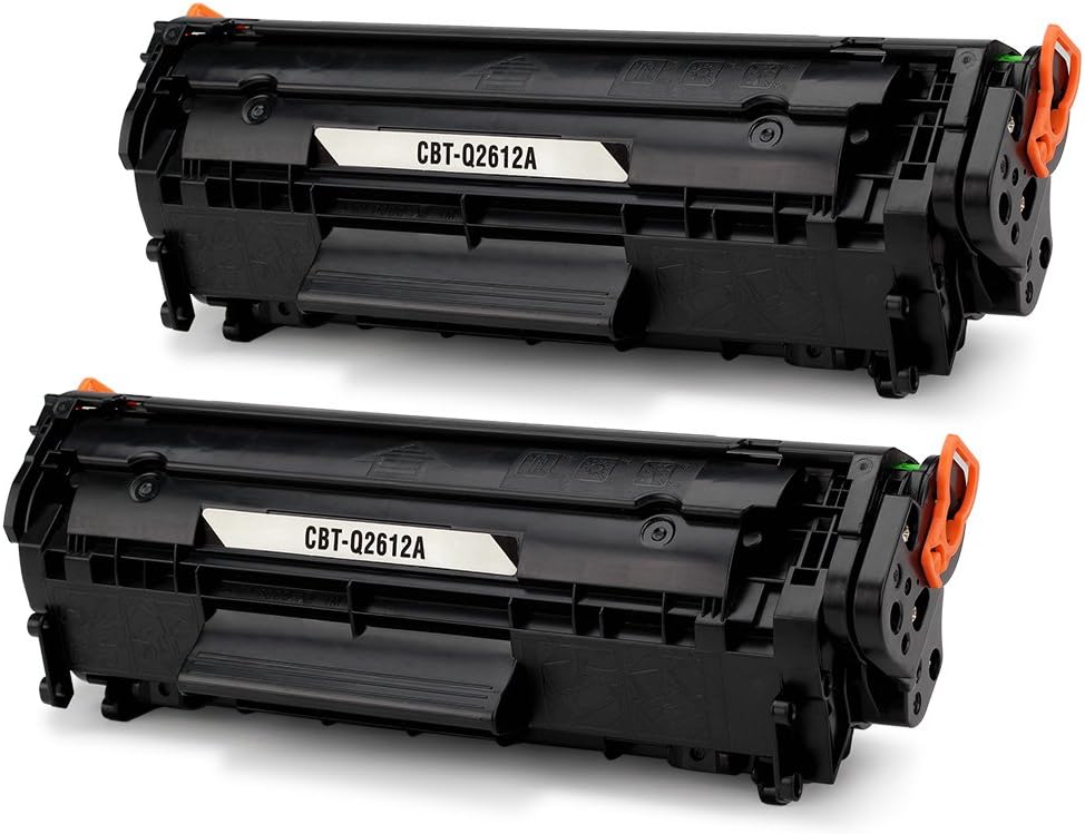 JARBO Q2612A Toner Cartridges Compatible for HP 12A (Q2612A) for HP Laserjet 1010 1012 1015 1018 1020 1022 1022n 1022nw 3015 3020 3030 3050 3052 3055 M1005 M1319 M1319f, Black, Pack of 2