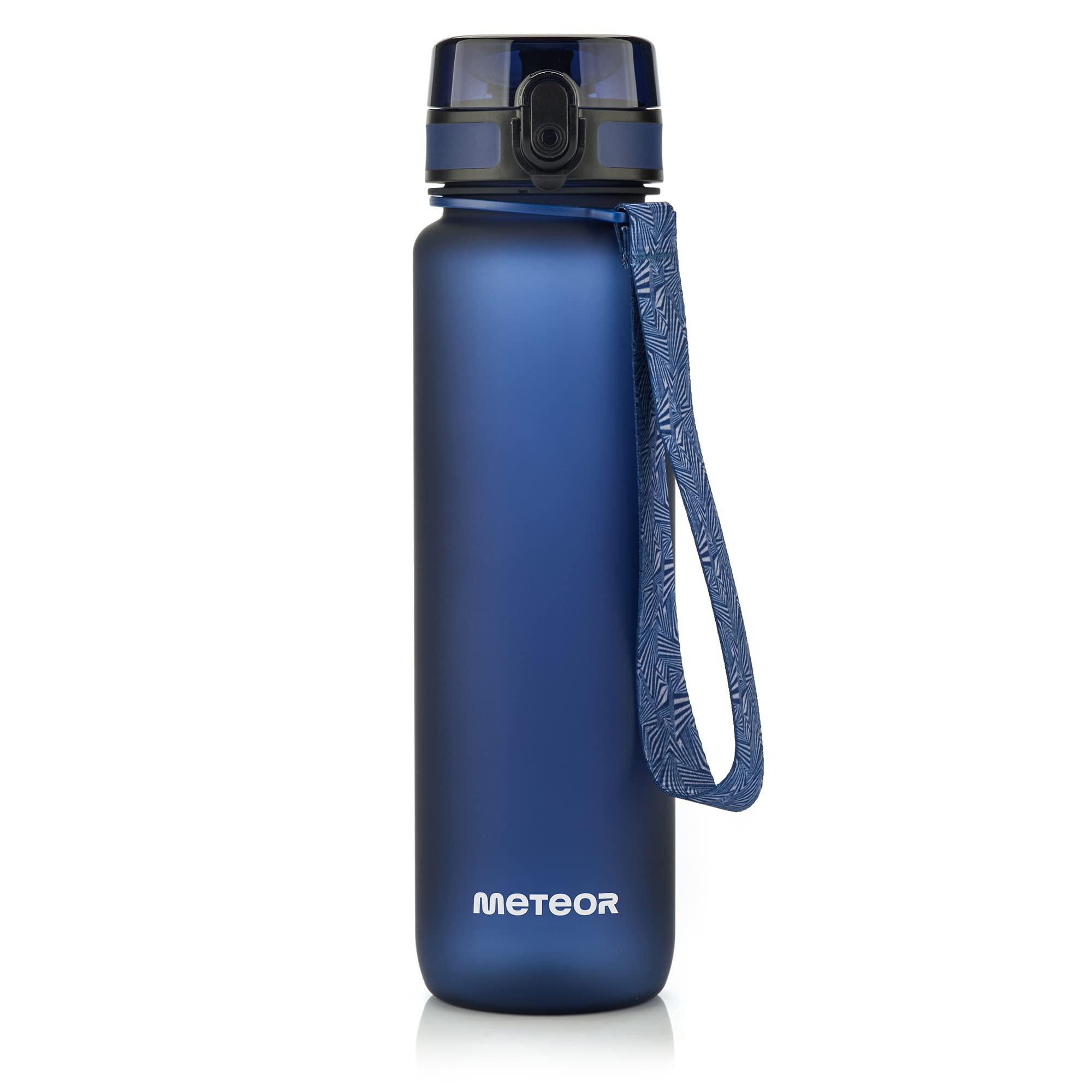 meteor Water bottle 1000 ml – Secure flip lid with lock for daily hydration – Durable and practical sports water bottle for training and travel – Sport water bottle Navy Blue