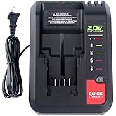 WaxPar Rapid Battery Charger Compatible with Porter Cable 20V Battery,PCC692L PCC691L 20V Power Tool Battery Charger