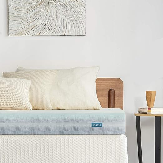 Mattress Topper,Inofia Gel Double Memory Foam Mattress Topper