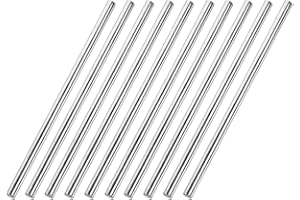 uxcell 5mm x 150mm 304 Stainless Steel Solid Round Rod for DIY Craft - 10pcs