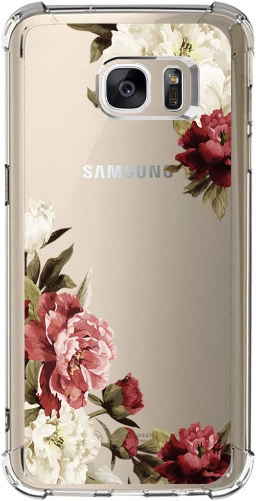Samsung Galaxy S7 Case with Flowers, IESSVI Girl Floral Pattern Clear TPU Soft Slim Phone case for Samsung Galaxy S7 (3)