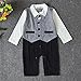 maifeng puseky Newborn Baby Boys Infant Gentleman Suit Bow Tie Romper Jumpsuit Outfits Clothes