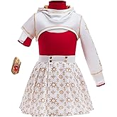 Naeviwth Zombies 4 Nova Costume for Girls Fancy Dress with Cropped Hoodie,T-Shirt,Skirt,Wristband